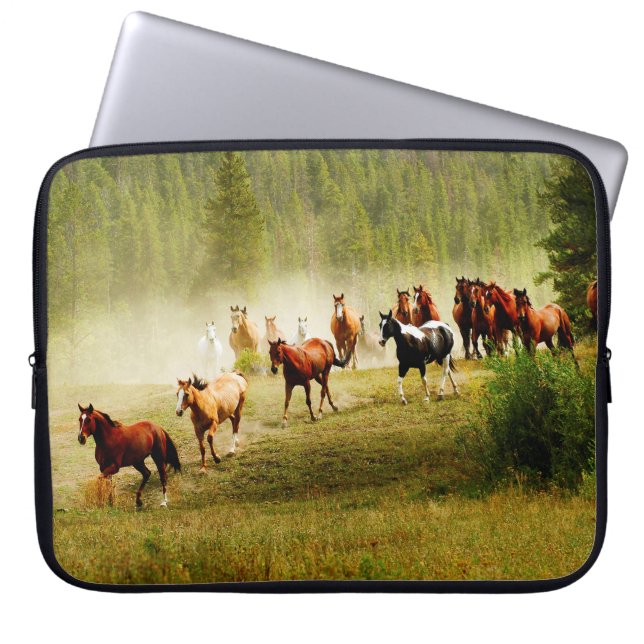 Housse Pour Ordinateur Portable Chevaux sauvages (Devant)