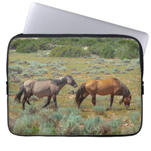 Housse Pour Ordinateur Portable Chevaux sauvages en pâture