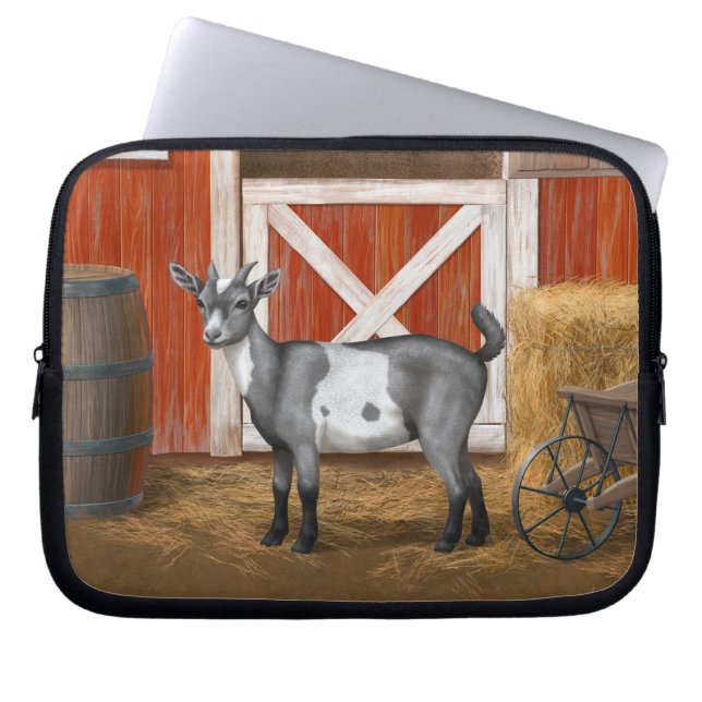 Housse Pour Ordinateur Portable Chèvre tachetée gris mou (Devant)