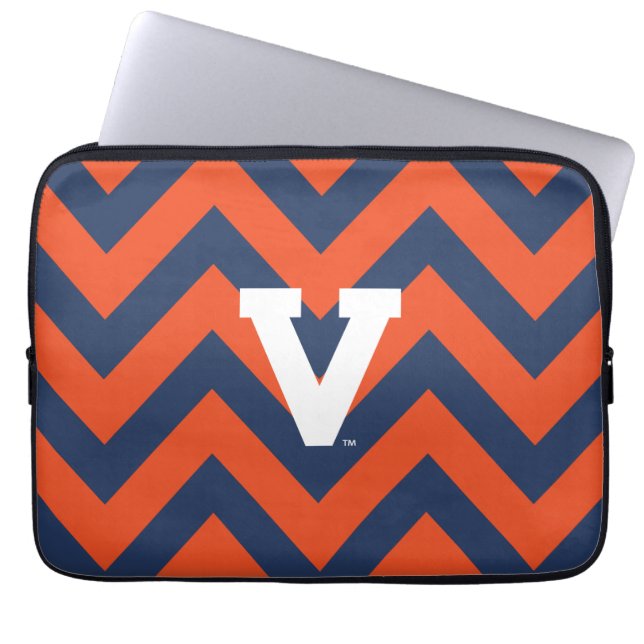 Housse Pour Ordinateur Portable Chevron Cavaliers de Virginie (Devant)