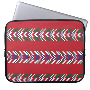 Housse Pour Ordinateur Portable Chevron fair isle sans couture motif design,