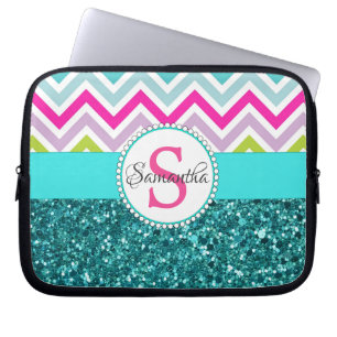 Housse Pour Ordinateur Portable Chevrons Colorés Lumineux Parties scintillant Tu