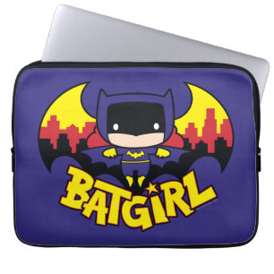 Housse Pour Ordinateur Portable Chibi Batgirl avec Gotham Skyline & Logo