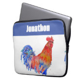 Housse Pour Ordinateur Portable Chicken Rooster Bird Enfants Garçons Nom Carnet (devant gauche)