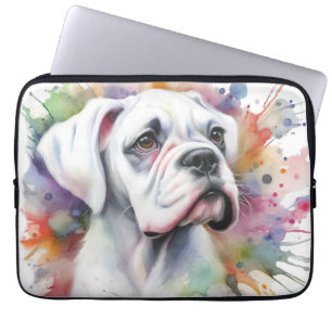 Housse Pour Ordinateur Portable Chien Boxer Joie Encre Éclaboussée Boxer Fantaisis