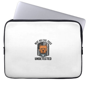 Housse Pour Ordinateur Portable Chien de Garde Puisse Aucun Mal Passer Design Vect