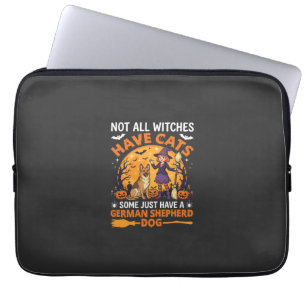 Housse Pour Ordinateur Portable Chien de sorcière drôle d'Halloween Berger Alleman