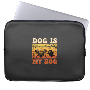 Housse Pour Ordinateur Portable Chien d'Halloween est mon design de fantôme Pug Bo
