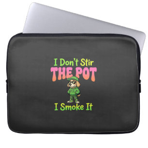 Housse Pour Ordinateur Portable Chien Fumeur de Joint Drôle Stoner