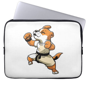 Housse Pour Ordinateur Portable Chien Knows Karate transformé
