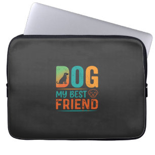 Housse Pour Ordinateur Portable Chien Mon Meilleur Ami Design Rétro