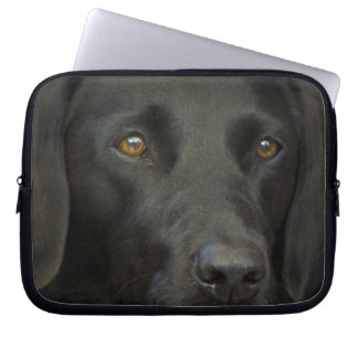 Housse Pour Ordinateur Portable Chien noir de Labrador