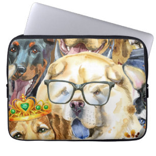 Housse Pour Ordinateur Portable Chiens de chien pour animaux de compagnie motifs A