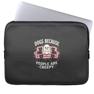 Housse Pour Ordinateur Portable Chiens effrayants d'Halloween parce que les gens s
