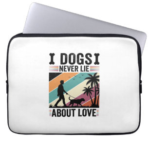 Housse Pour Ordinateur Portable Chiens ne mentent jamais sur l'amour Vintage prome