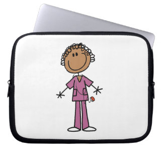 Housse Pour Ordinateur Portable Chiffre femelle infirmière de bâton