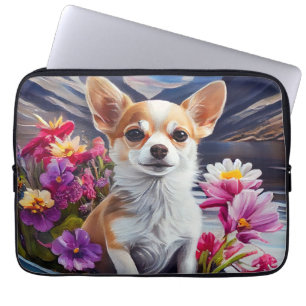Housse Pour Ordinateur Portable Chihuahua à la pagaie : une aventure Pittoresque