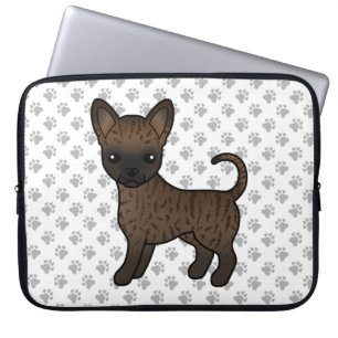 Housse Pour Ordinateur Portable Chihuahua à poil lisse bringé Chien de dessin anim