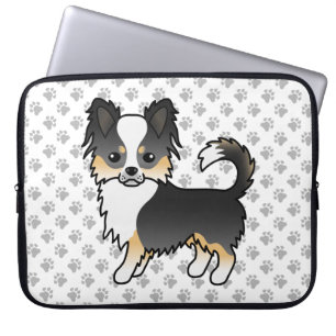 Housse Pour Ordinateur Portable Chihuahua Chig & Paps, longue couche de Tricolore