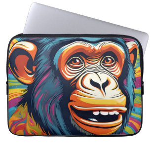 Housse Pour Ordinateur Portable Chimpanzé fou mignon