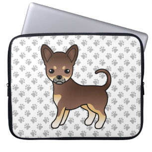 Housse Pour Ordinateur Portable Chocolat Et Tan Doux Chocolat Chihuahua Chien & Pâ