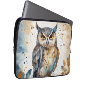 Housse Pour Ordinateur Portable Chouette aquarelle (Devant droit)
