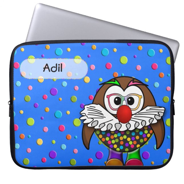 Housse Pour Ordinateur Portable chouette clown (Devant)