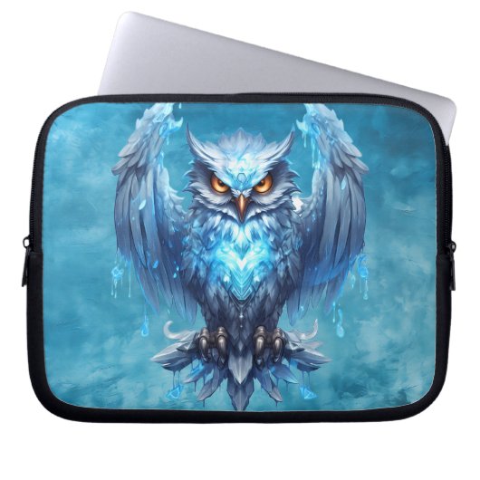 Housse Pour Ordinateur Portable Chouette de l'esprit gelé (Devant)