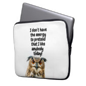 Housse Pour Ordinateur Portable Chouette sarcastique (devant gauche)