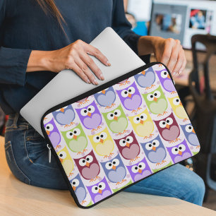 Housse Pour Ordinateur Portable Chouettes mignonnes, Chouette Motif, Chouettes pou