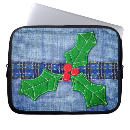Housse Pour Ordinateur Portable Christmas Holly (Devant)