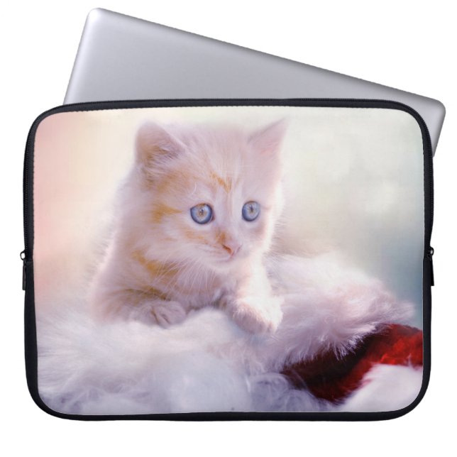 Housse Pour Ordinateur Portable Christmas Kitten (Devant)