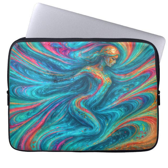 Housse Pour Ordinateur Portable "Chromisca" - Portrait d'enceinte fluide (Devant)