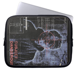 Housse Pour Ordinateur Portable Ciblé - Techno-Brutalist Streetwear Design