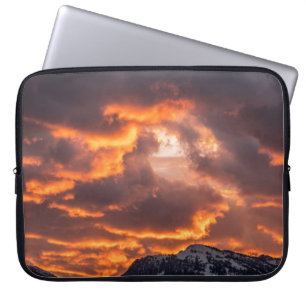 Housse Pour Ordinateur Portable Ciel vibrant sur coucher de soleil de feu