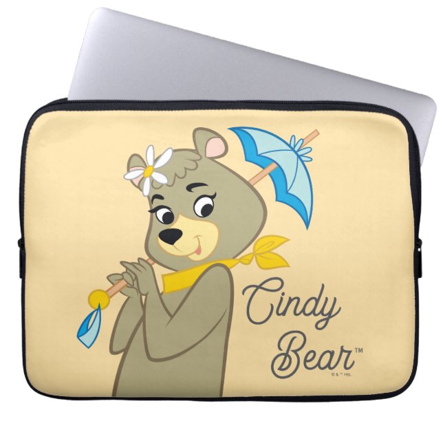 Housse Pour Ordinateur Portable Cindy Bear tenant le parasol (Devant)
