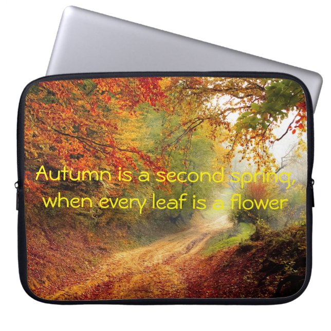 Housse Pour Ordinateur Portable Citation d'automne (Devant)