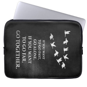 Housse Pour Ordinateur Portable Citation De Bonheur Si Vous Voulez Aller Ensemble