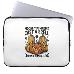 Housse Pour Ordinateur Portable Citation de citrouille d'Halloween Jack O Lantern