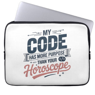 Housse Pour Ordinateur Portable Citation de codage drôle AI Conception de programm