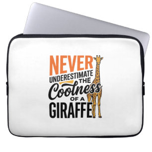 Housse Pour Ordinateur Portable Citation de girafe drôle design vintage vecteur T-