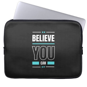 Housse Pour Ordinateur Portable Citation de motivation Texte tendance et positif