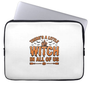 Housse Pour Ordinateur Portable Citation de sorcière d'Halloween Design vectoriel