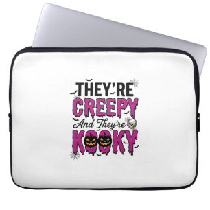 Housse Pour Ordinateur Portable Citation Halloween Créatif Effrayant Drôle Vintage