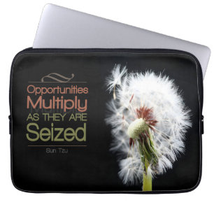 Housse Pour Ordinateur Portable Citation Inspirationnelle Sun Tzu "Opportunités"