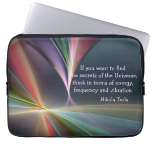 Housse Pour Ordinateur Portable Citation métaphysique de Tesla Secret de l'Univers