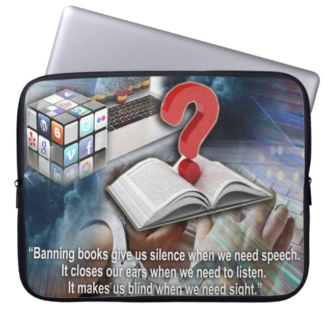 Housse Pour Ordinateur Portable Citations autour des livres (Devant)