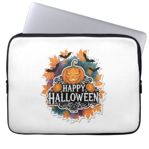 Housse Pour Ordinateur Portable Citations drôles et effrayantes d'Halloween Joyeux