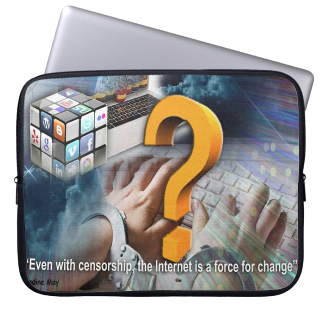 Housse Pour Ordinateur Portable Citations sur Internet (Devant)