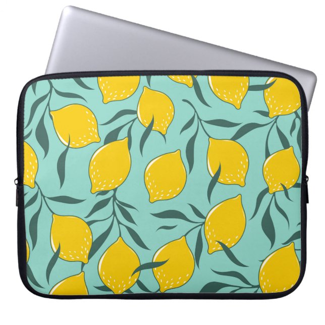 Housse Pour Ordinateur Portable Citron Art Mode Abstrait sans couture (Devant)